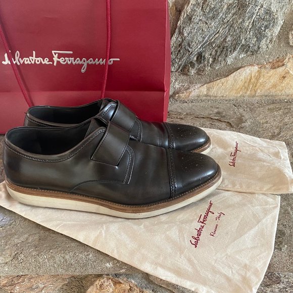 Salvatore Ferregamo Size 12 D Oxford Sneakers